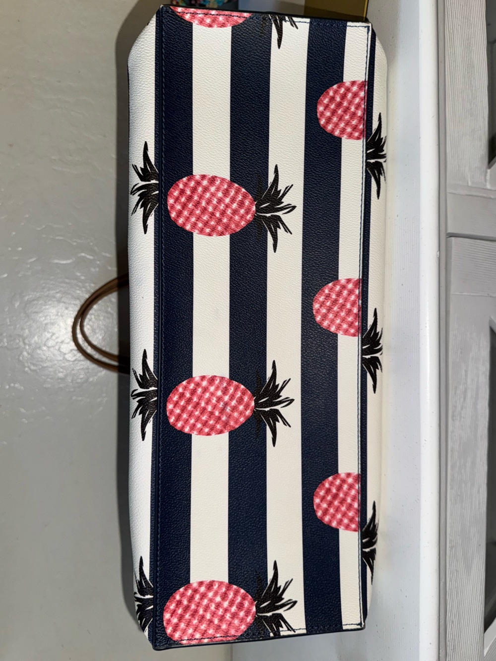 Tory Burch Kerrington Striped Pink Pineapple Tote 2015 - like new condition - Picture 15 of 15